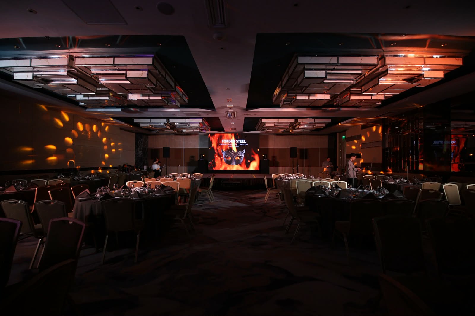 Elegant gala dinner event setup